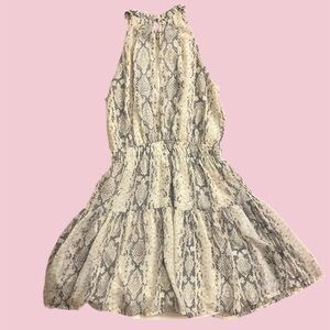 Snakeskin Print Sleeveless Dress